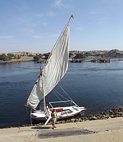 Felucca sailing in Aswan